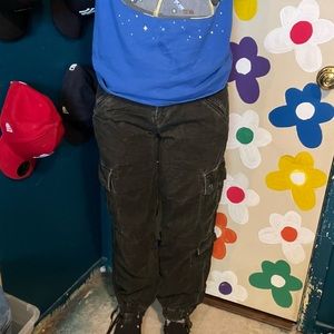 Cabi cargo jeans black and Brown,size 8
